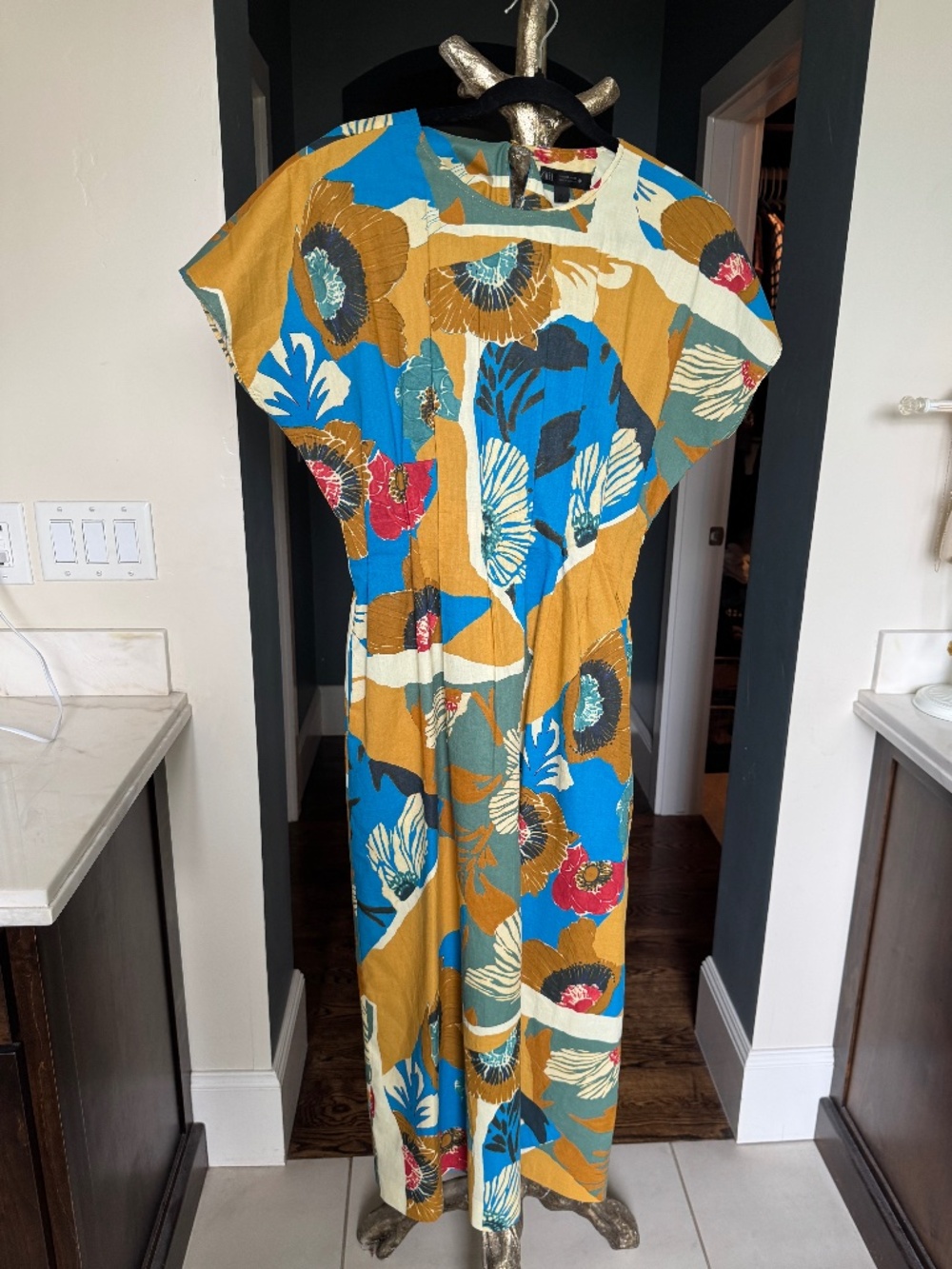 ZW collection printed midi dress - Picture 2 of 7